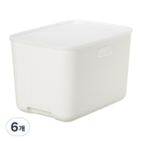 리템 모도 스토리지 박스 18L, IVORY, 6개