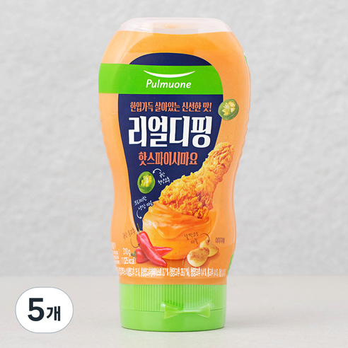 풀무원 리얼디핑 핫스파이시마요, 310g, 5개