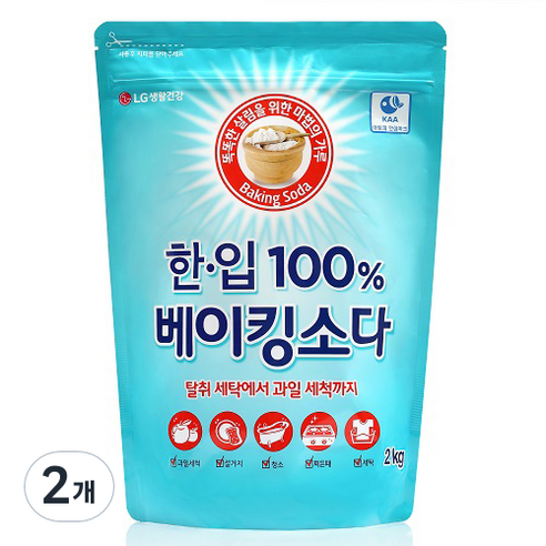 한입 100% 베이킹소다, 1개, 2kg