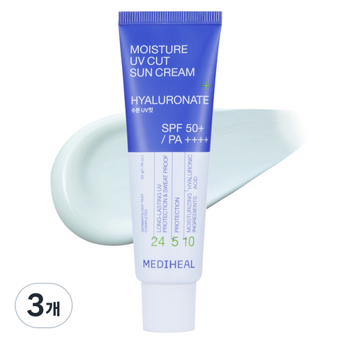 메디힐 수분 유브이컷 선크림, 50g, 3개