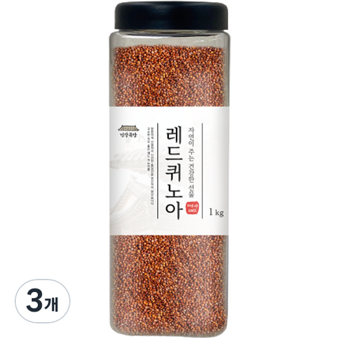 건강곡간 페루산 레드퀴노아 통, 1kg, 3개