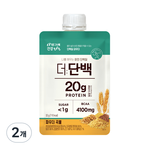 빙그레 더단백 파우더 곡물, 32g, 7개, 7개