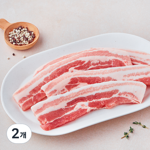 미국산 삼겹살 구이용 (냉장), 2개, 600g