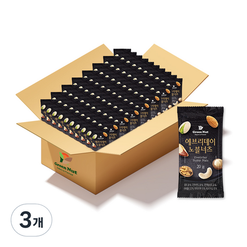 그린너트 에브리데이 노블 너츠 80p, 1600g, 3개