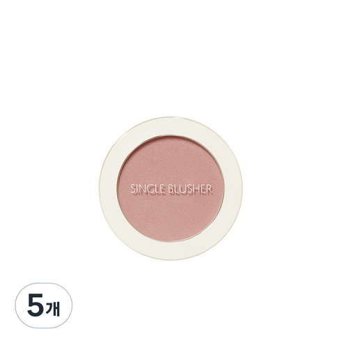 샘물 싱글 블러셔 5g, CR01 네이키드 피치, 5개