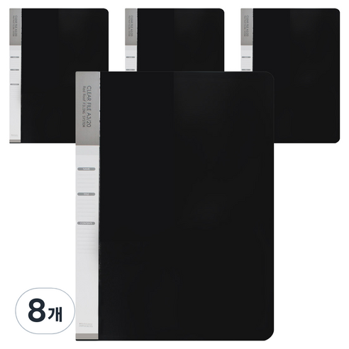 빅드림 레드루프 OA 클리어화일 A3, 블랙, 8개