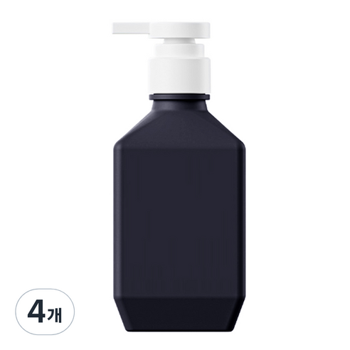 뉴앤룩 폴리 샴푸 바디워시 리필용기 400ml, 다크그레이, 4개