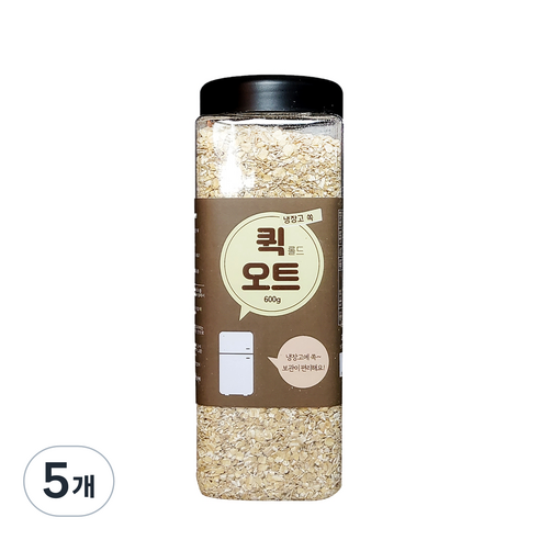 냉장고쏙 퀵 롤드 오트, 600g, 5개
