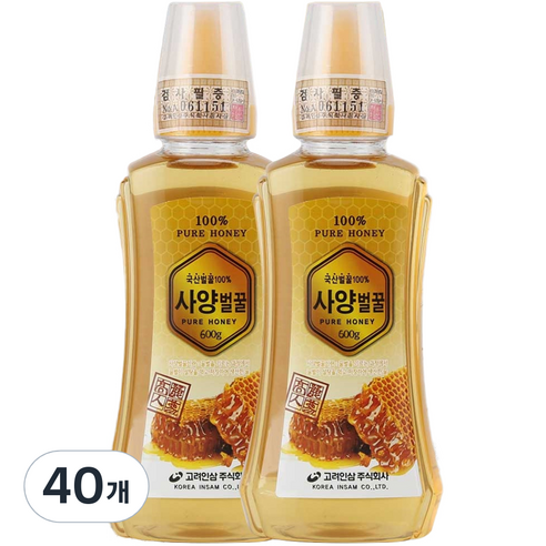 고려인삼 사양 벌꿀, 40개, 600g