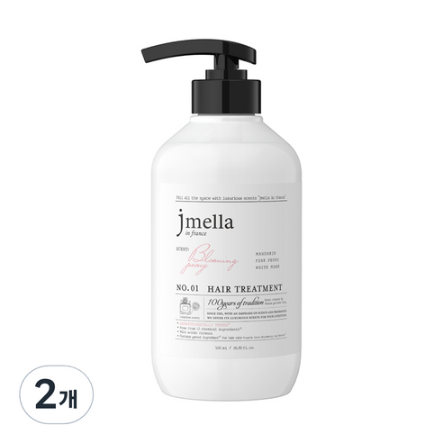 제이멜라 인 프랑스 블루밍 피오니 헤어 트리트먼트, 2개, 500ml