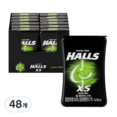 호올스 XS 레몬민트향 캔디, 15g, 48개