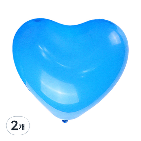 파티쇼 하트모양 풍선 스탠다드 15cm 100p, 블루, 2개