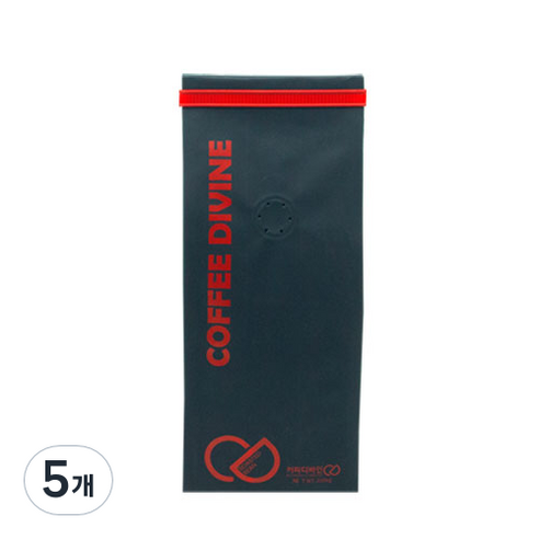 커피디바인 콜롬비아 블렌드 원두커피, 홀빈(분쇄안함), 200g, 5개