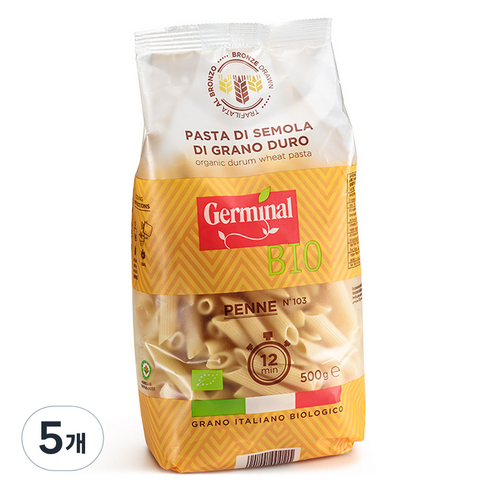 Germinal 유기농 펜네, 500g, 5개