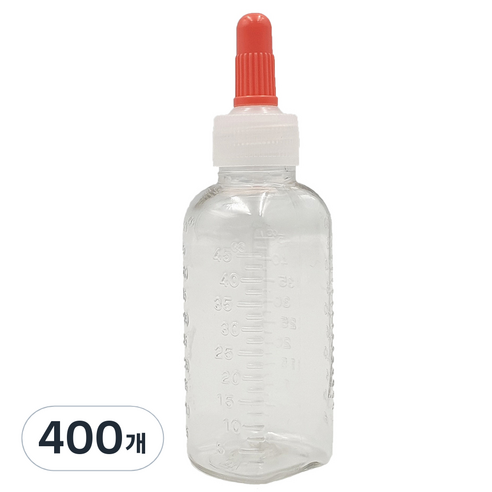 신도공업 일회용 긴 뚜껑 약병 PET 딱딱이 45cc, 400개