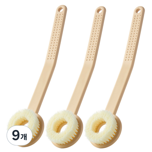모나코올리브 등 블랙헤드 고민없이 커브드 밀착 바디브러시, 옐로우, 1개입, 9개