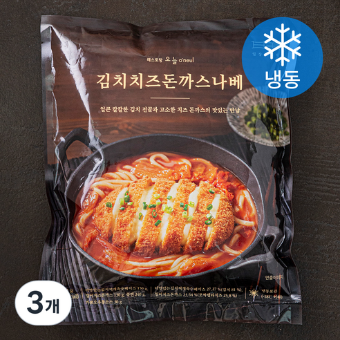 일상적미식 레스토랑 오늘 김치치즈돈까스나베 (냉동), 550g, 3개