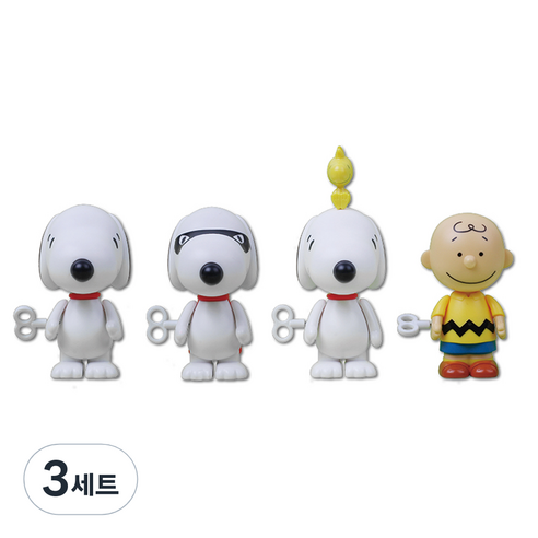 토이락 스누피 태엽 피규어 4종 세트, 3세트