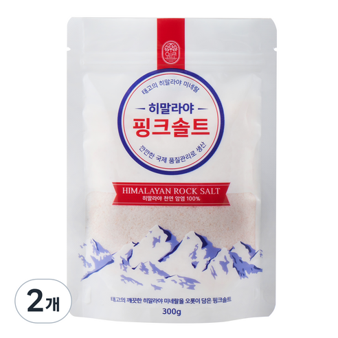 오르코 히말라야 핑크솔트, 300g, 2개