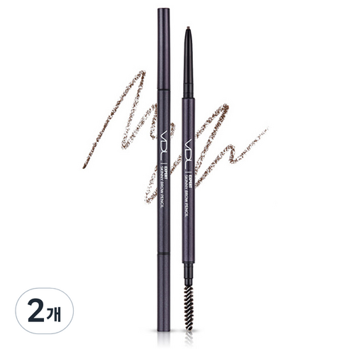브이디엘 엑스퍼트 스키니 브로우 펜슬 0.05g, 03 브라운, 2개