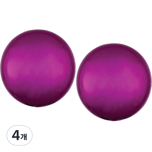오브 은박 풍선, 브라이트핑크, 4개