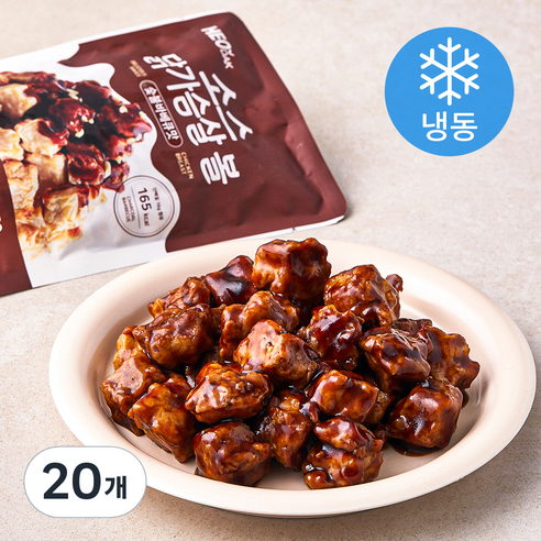 허닭 소스 닭가슴살볼 숯불바베큐맛 (냉동), 100g, 20개