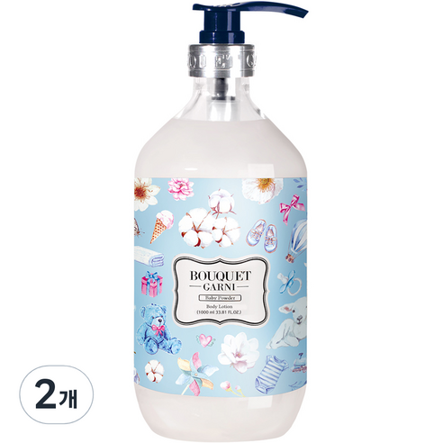 부케가르니 바디로션 베이비파우더, 1000ml, 2개