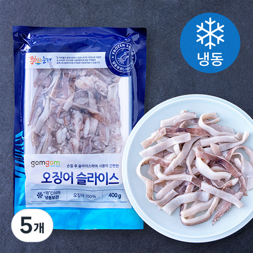 곰곰 오징어 슬라이스 (냉동), 5개, 400g