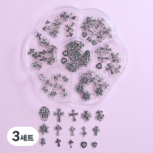 크롬 엔틱파츠세트 KN-P1086, 3세트, 혼합색상