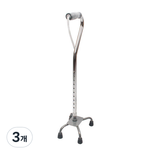 진산메디칼 웰비 사발 지팡이, 실버, 3개