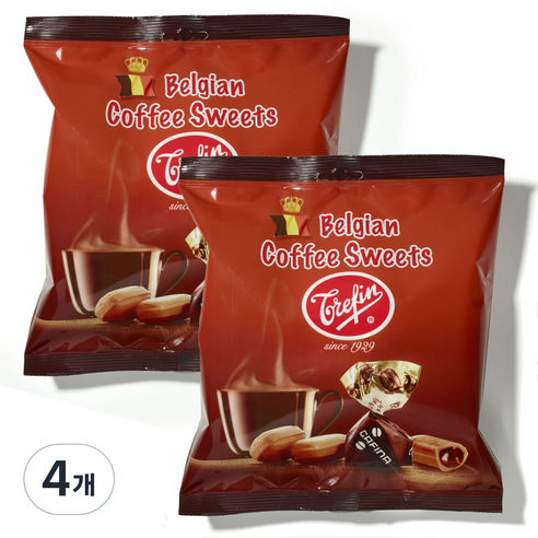 트레핀 벨기안 커피맛 스위트 캔디, 500g, 4개