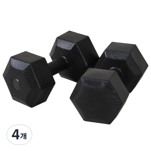 이고진 블랙육각 덤벨, 6kg, 4개
