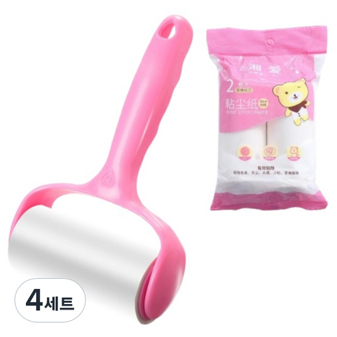 세컨드베스트 먼지제거롤러 테이프클리너 + 30매 x 2p 세트, 4세트