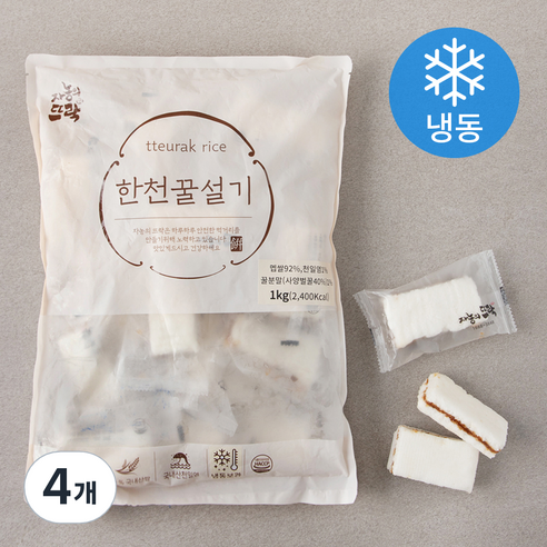 자농의뜨락 한천꿀설기 (냉동), 1kg, 4개