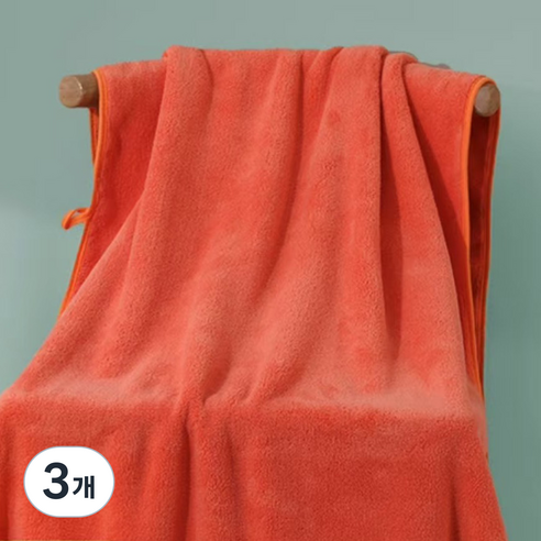 원이네 행복한 두 송이 바스타월 300g 벨벳, 오렌지, 3개