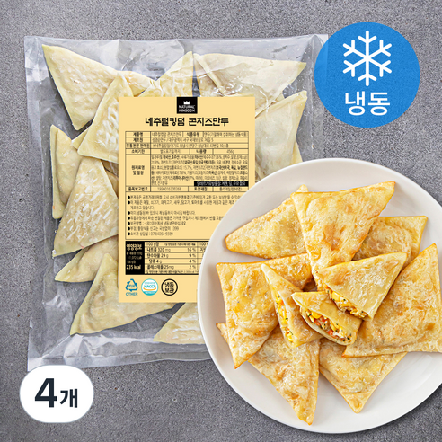 네추럴킹덤 콘치즈만두 (냉동), 456g, 4개