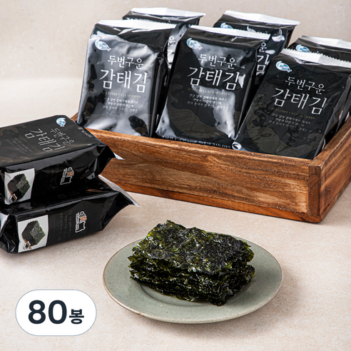 예맛 두 번 구운 감태김 도시락, 80봉, 4g