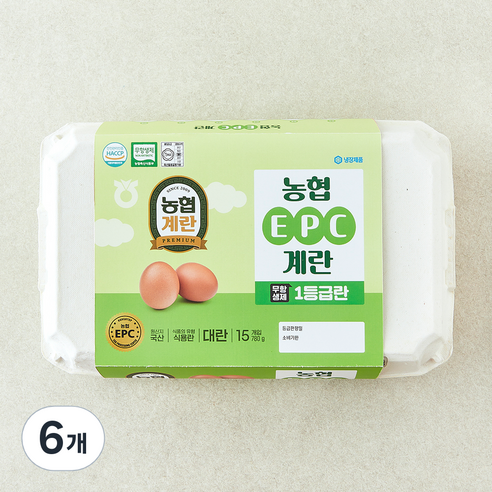 농협 EPC 무항생제 인증 1등급 대란 780g, 6개, 15구
