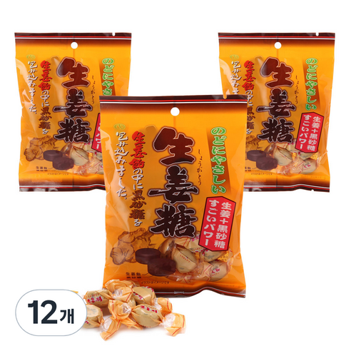 니씬 생강 사탕, 12개, 105g