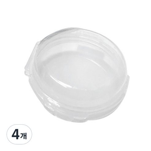 아이엘 양면 에어퍼프 케이스 가로 6.5cm x 높이 3cm, 4개, 투명