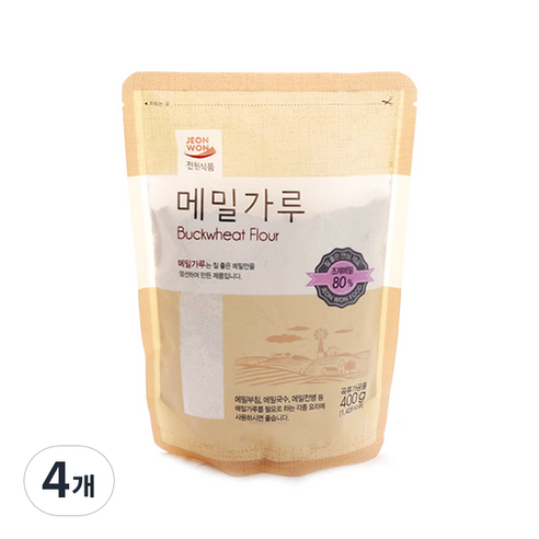 전원식품 메밀가루, 400g, 4개