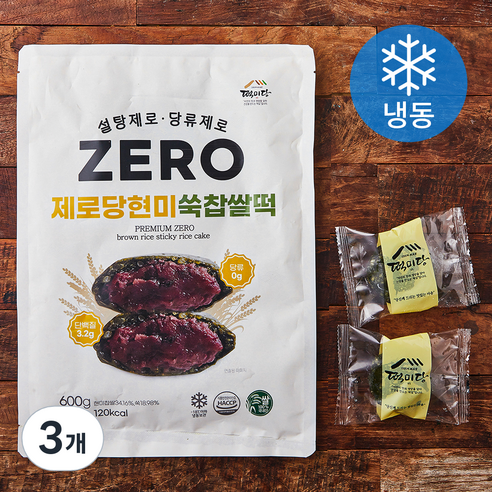 떡미당 제로당 현미 쑥찹쌀떡 (냉동), 60g, 10개입, 3개