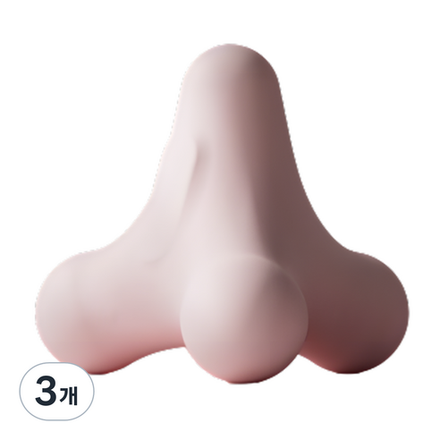 ACDI 다목적 근육 이완 스트레칭 사각 파스텔 마사지볼, 핑크, 3개