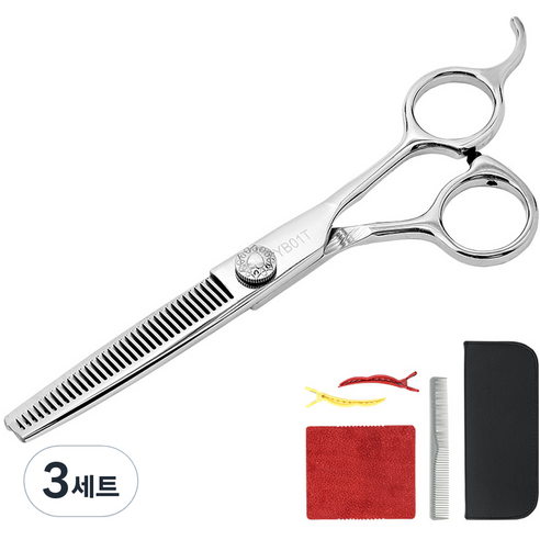 예스뷰티 미용 숱가위 + 가방 + 악세서리, 3세트, 혼합색상