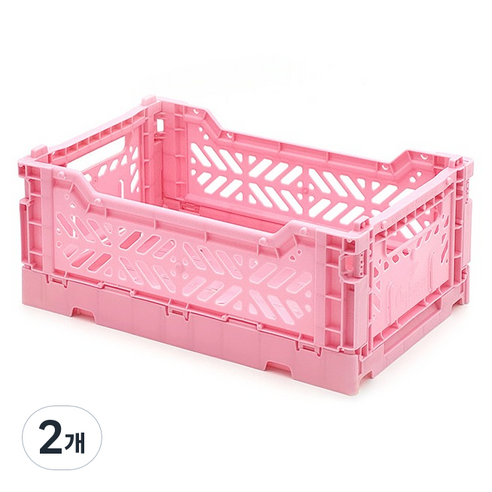 아이카사 폴딩박스, 베이비핑크, S, 2개