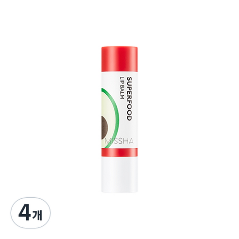 미샤 슈퍼푸드 아보카도 립밤 3.2g, 4개