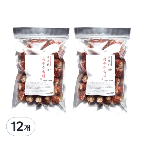허브나래 옥수수속대, 12개, 300g, 1개입