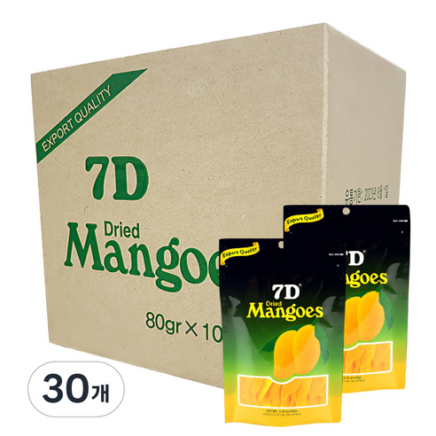 세븐디 건조망고, 80g, 30개