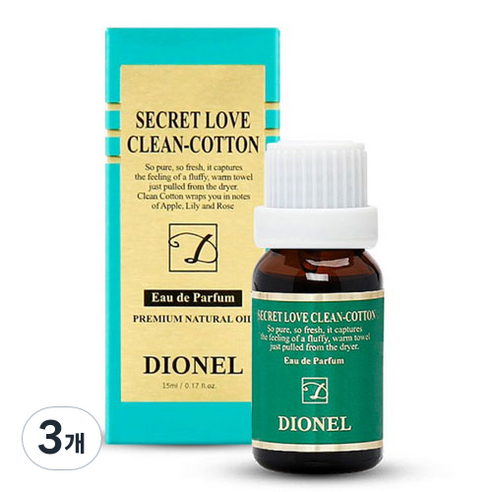 디오넬 시크릿러브 클린코튼 이너퍼퓸, 3개, 15ml