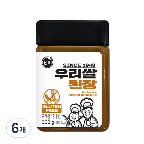 진미 글루텐프리 우리쌀 된장, 300g, 6개